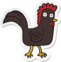 sticker of a cartoon chicken png