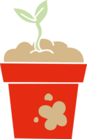 quirky hand drawn cartoon seedling png