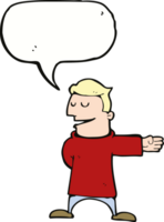 cartoon man gesturing direction with speech bubble png