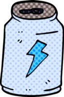 cartoon doodle can of energy drink png