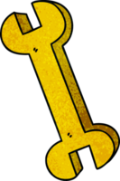 quirky hand drawn cartoon spanner png