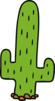 cartoonkrabbel van een cactus png