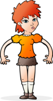 femme curieuse de dessin animé png