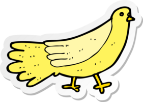 pegatina de un pájaro de dibujos animados png