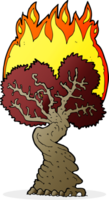 cartoon burning tree png