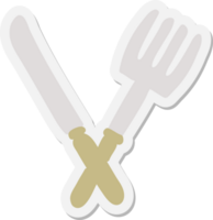 knife and fork sticker png