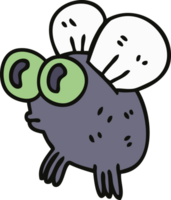 quirky hand drawn cartoon fly png