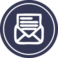 envelope letter circular icon png