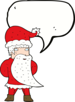 tekenfilm de kerstman claus met toespraak bubbel png