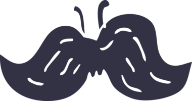 moustache de griffonnage de dessin animé png