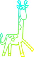 kalte Gradientenlinie Zeichnung Cartoon lustige Giraffe png