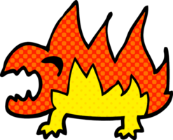 dessin animé doodle démon de feu png