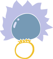 cartoon doodle mood ring png