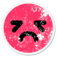 simple depressed face circle png