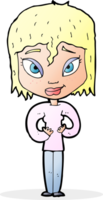 Cartoon zufriedene Frau png