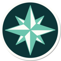 tattoo style sticker of a star png