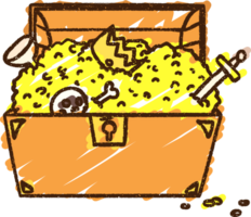 Treasure Chest Chalk Drawing png