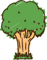 dibujo de tiza de árbol png