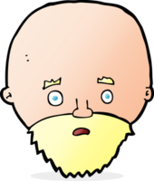 cartoon shocked man with beard png