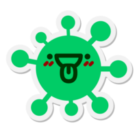 Virus face sticking out tongue icon png