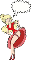 Cartoon-Flamenco-Tänzerin mit Sprechblase png