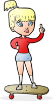 Cartoon-Skater-Mädchen png