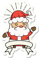 sticker van tatoeëren stijl de kerstman claus Kerstmis karakter png