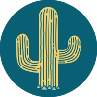 tätowieren Stil Symbol von ein Kaktus png
