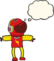 cartoon astronaut with thought bubble png