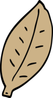 cartoon doodle leaf png