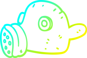 cold gradient line drawing cartoon gas mask png