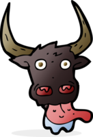 visage de vache dessin animé png