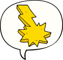 cartoon lightning strike and speech bubble png