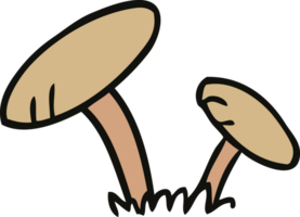 cartoon doodle of some mushrooms png