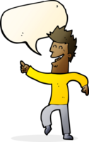 cartoon man pointing and laughing with speech bubble png