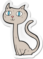 adesivo de um gato de desenho animado png