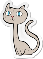 pegatina de un gato de dibujos animados png