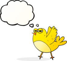 thought bubble cartoon bird png