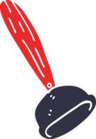 cartoon doodle toilet plunger png