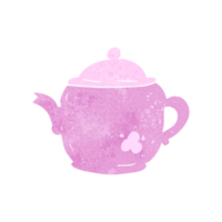 retro cartoon teapot png