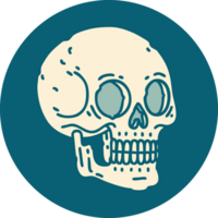 tattoo style icon of a skull png