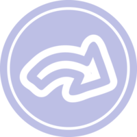 Kreisförmiges Symbol mit Richtungspfeil png