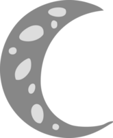 cartoon doodle of a crescent moon png