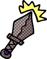 cartoon doodle sharp dagger png