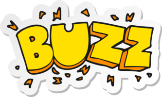 sticker of a cartoon buzz symbol png