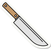 tätowieren Stil Aufkleber von Messer png