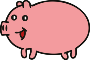 süßes Cartoon-Schwein png