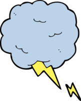 symbole de nuage d'orage de dessin animé png
