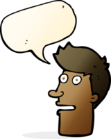 cartoon shocked male face with speech bubble png