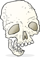 dessin animé ancien crâne effrayant png